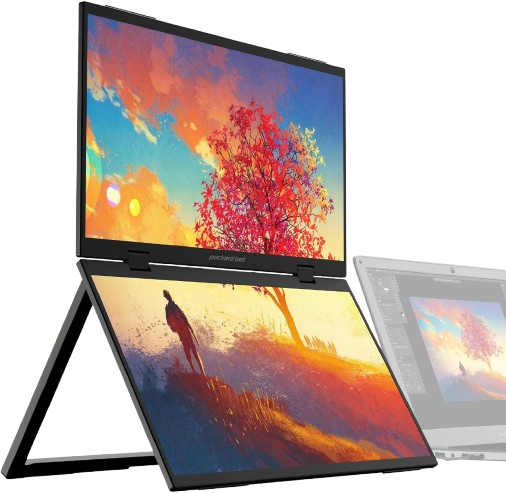 AirFrame Dual 15.6-inch Portable Monitor, USB-C and HDMI, Vertical Stacking